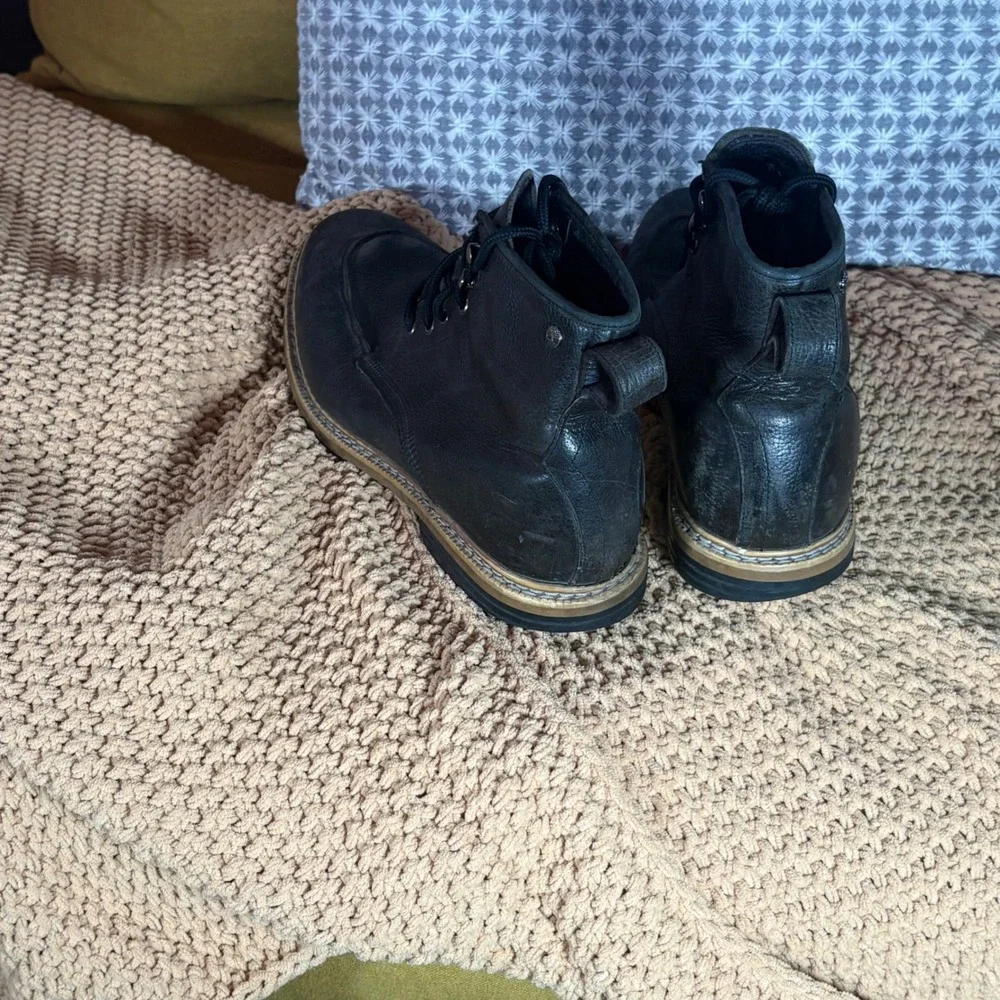 Timberland Men's‎ Black Leather Lace Up Boots Size 8.5